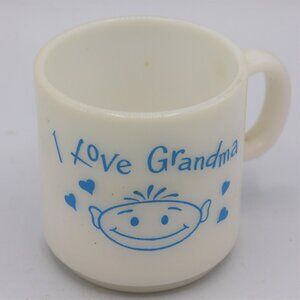 Vintage I Love Grandma Coffee Cup Mug, 8 oz. 3" Tall